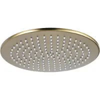 FortiFura Calvi Hoofddouche 30cm rond 6mm - PVD - geborsteld messing (goud) SW1139122