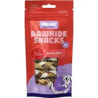 Braaaf Hondensnack Twister Vlecht Mini 6 cm 60 gr