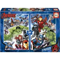 Educa Borras , 2x100-delen, Avengers puzzel, meerkleurig. Meerkleurig, één maat