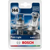 Bosch Verpakking met 2 1987301410 H4 Plus 200 Pure Light lampen, 12V, 60/55W