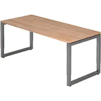 Hjh OFFICE PRO REGO 19 G - 180 x 80 Tafelhoogte I In hoogte verstelbaar Walnoot/Grafiet