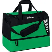 Erima Six Wings (Medium) Sporttas Met Bodemvak - Zwart / Smaragd | Maat: M
