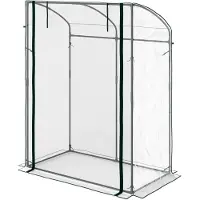 Outsunny kas - met stalen frame - groen