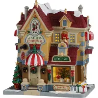 Lemax Father christmas gift shop, incl. adaptor 44338, 100 ma (white) ornament