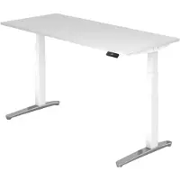 Hjh OFFICE PRO XBHM 19 WC - Wit 180 x 80 Tafelhoogte I Elektrisch in hoogte verstelbaar