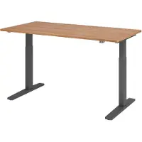 Hjh OFFICE PRO XMKA 16 G - 160 x 80 Walnoot Tafelhoogte I Elektrisch in hoogte verstelbaar