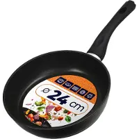 Kadax koekenpan "Garsas", pan met antiaanbaklaag, pan met kunststof handvat, 24 cm, zwart