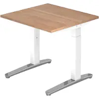 Hjh OFFICE PRO XTRA XB 8 WC - Walnoot 80 x 80 Tafelhoogte I In hoogte verstelbaar