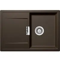 Schock CRISTADUR spoelbak MONO D-100S in BRONZE met excenterbediening / Uitsparing: 724 × 494 mm, R10