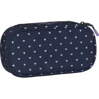 Beckmann etui - Sport Junior - ovaal - leeg - Blue Hearts