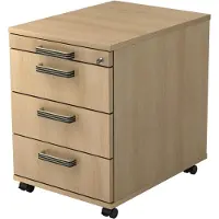 Hjh OFFICE PRO SIGNA AC30 SG - Rolcontainer Hout Eiken met 3 lades Greeplijst kunststof