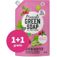 Marcel's Green Soap 1+1 gratis: Wasverzachter Patchouli & Cranberry Navulling 750 ml