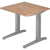 Hjh OFFICE PRO XTRA XB 8 SS - Walnoot 80 x 80 Tafelhoogte I In hoogte verstelbaar