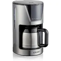 Cloer filterkoffieapparaat met geïsoleerde kan, model 5258, roestvrij staal, zwart