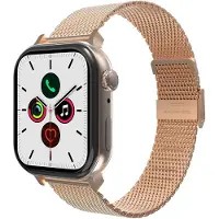 Cazy horlogebandje geschikt voor Apple Watch Bandje (Silksteel) - Smartwatchbandjes - Universeel bandje geschikt voor Apple 38/40/41/42 mm - Rose Goud