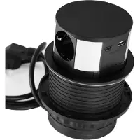 Plastrol Inbouwstopcontact, 3x 230V (type SCHUKO), 1x USB-A, 1x USB-C, merk , model W-72014