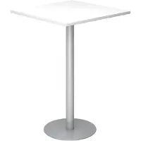 Hjh OFFICE PRO BISTRO H88Q S - Systeem conferentietafel Wit 80 x 80 Zilver