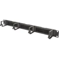 Digitus Rangierpanel 1HE 19" 4xBügel mit Bürstenleise schw.
