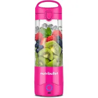 NutriBullet Draagbare blender NBP003BP (roze, werkt op batterijen, 0,475 liter)