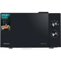 Hisense H23MOBP2H4, Werkblad, Vrijstaande magnetron, 23 liter, 800 watt, Draaiend, Zwart
