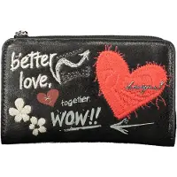Desigual Portemonnee lichtblauw / rood / zwart / wit