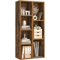 Songmics Boekenkast met 7 vakken, Vintage bruin
