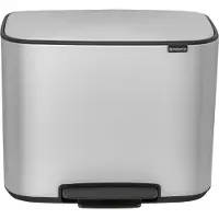 Brabantia Bo Pedal Bin 3 x 11 Liter White