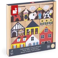 Janod - Cross Roads - Platteland houten blokken set