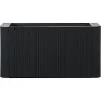 Wiesbaden Onderkast sulora 80x48 cm afgeronde hoeken geribbeld met 1 lade 1 uitsparing mat zwart