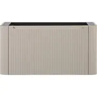 Wiesbaden Onderkast sulora 80x48 cm afgeronde hoeken geribbeld met 1 lade 1 uitsparing mat beige