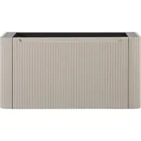 Wiesbaden Onderkast sulora 120x48 cm afgeronde hoeken geribbeld met 1 lade 1 uitsparing mat beige