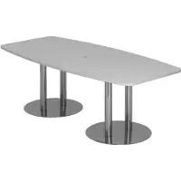 Hjh OFFICE PRO KARAT S 22 C - Karat Grijs met voetstuk / chroom 220 x 103