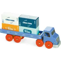 Vilac Houten Vrachtwagen met Magnetische Containers voor Kinderen