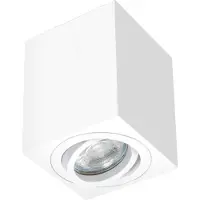 Heitronic Spot opbouw ADL8001, wit dimbaar, wit / opaal, Aluminium, Modern, halogeen spot