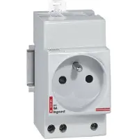 Legrand 004280, Type E, 2P+T, Grijs, IP2X, 250 V, 16 A