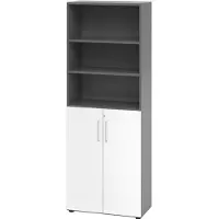 Hjh OFFICE PRO BETA 9 | Combinatiekast met deuren | 6 OH - Grafiet/Wit