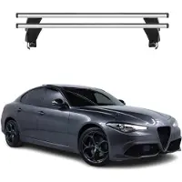 Menabo dakdrager basissteun voor Alfa Romeo Giulia 2015-2025, ABE, aluminium, grijs, 2 stuks