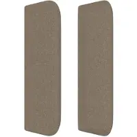 vidaXL Hoofdbord LED 147x16x78/88 cm stof taupe
