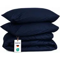 Komfortec Premium Dekbedovertrek 240x220 cm + 2x Kuss 80x80 cm - Geborsteld 100% Polyester Microvezel 90 g/m² - 3-Delige Superzachte Beddengoedset - Blauwensloop