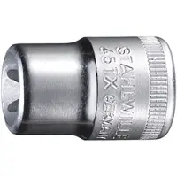 Stahlwille 45TX doppen, 3/8 inch, E8, 02270008. Maat: E8 / Lengte: 28 mm