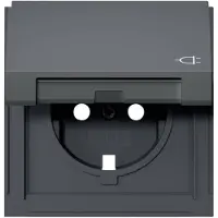Gira TX44 Anthra HC Schuko Afdekplaat Met Tekstkader - 492267