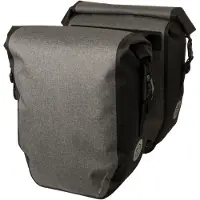Agu Shelter Clean - Dubbele Fietstas - 42L - Grijs - Waterdicht - Laptoptas - 3M Reflectie - Geschikt voor Werk en Boodschappen