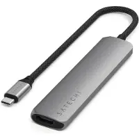 Satechi 6-in-1 USB-C Slim Multiport Adapter - Silver