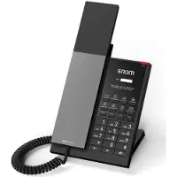 Snom HD350A, IP-telefoon, zwart, headset met kabel, geschikt voor bureau of wandmontage, antibacterieel, 100 - 240 V
