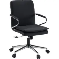 Hjh OFFICE Bureaustoel / draaistoel Rovento, kunstleer, zwart,