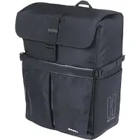 Basil Move - Fietsschoudertas - MIK Hooks - 15L - Incl. regenhoes - Gerecycled materiaal - Zwart