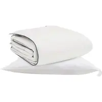 vidaXL Winter Duvet met kussen 2 st Wit Donsveer