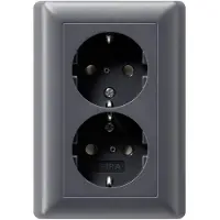 Gira Stopcontacten, SCHUKO 2f SH + massieve pl. Systeem 55 078328
