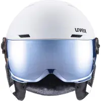 Uvex Skihelm Junior Rocket Visor White/Black Mat-51 - 55 cm