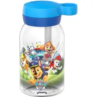 Mepal Drinkfles met rietje Campus - 450 ml - Waterfles kinderen - Lekdicht - Hygiënische draaideksel - Paw Patrol Pups